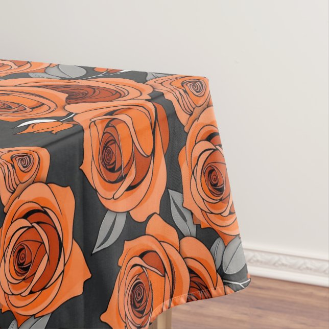 Nappe Roses Orange Rouillé Chaud (In Situ)