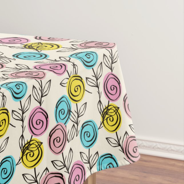 Nappe Roses pastel colorées (In Situ)