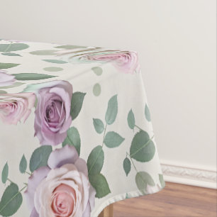Nappe Roses pastel dans des nuances de lilas menthe et b