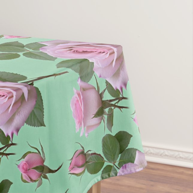 Nappe Roses roses tendres avec des reflets de lavande su (In Situ)
