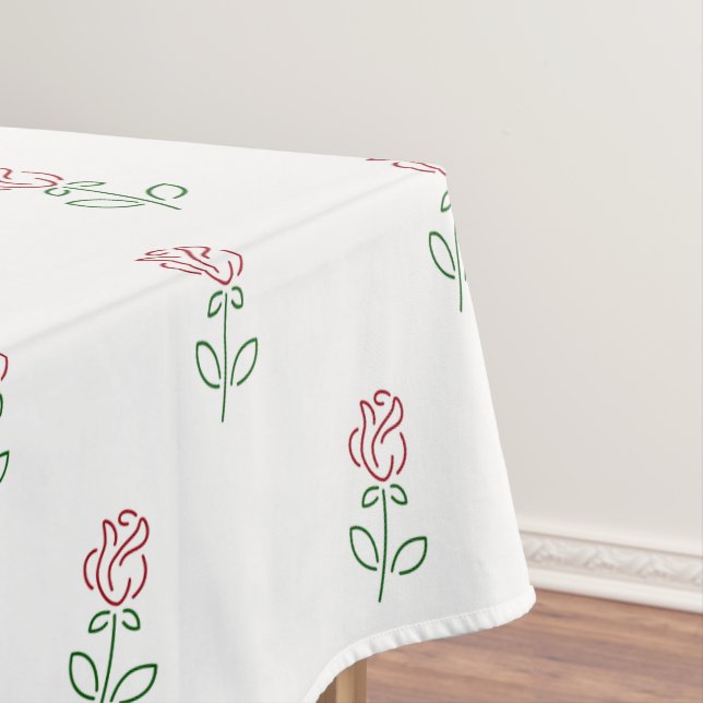 Nappe Roses Rouges, Motif De Roses, Fleurs (In Situ)