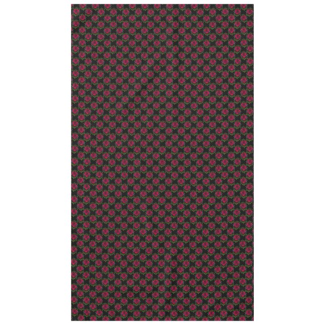 Nappe Roses rouges sur fond noir (Devant)