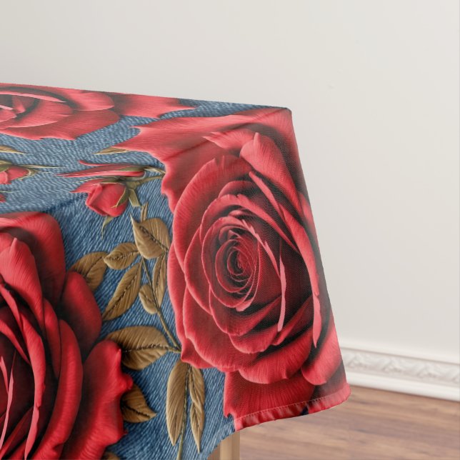 Nappe Roses Rouges Veloutées  (In Situ)