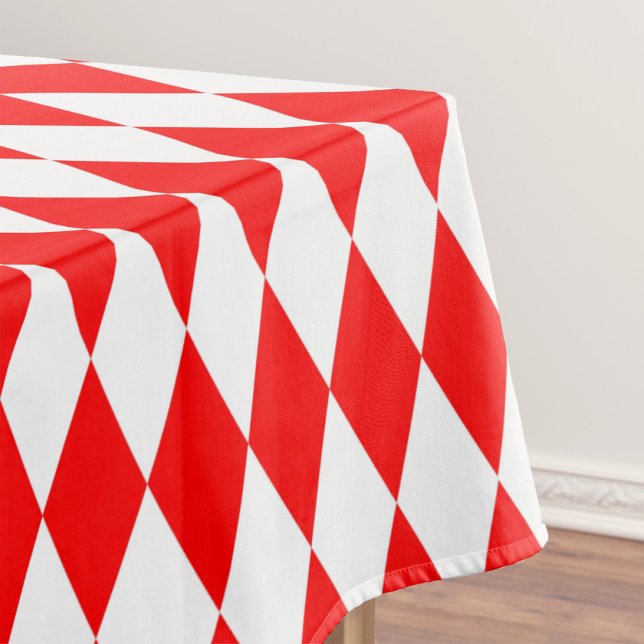 Nappe Rouge blanc Arlequin Diamants Checkers Design (Créateur téléchargé)