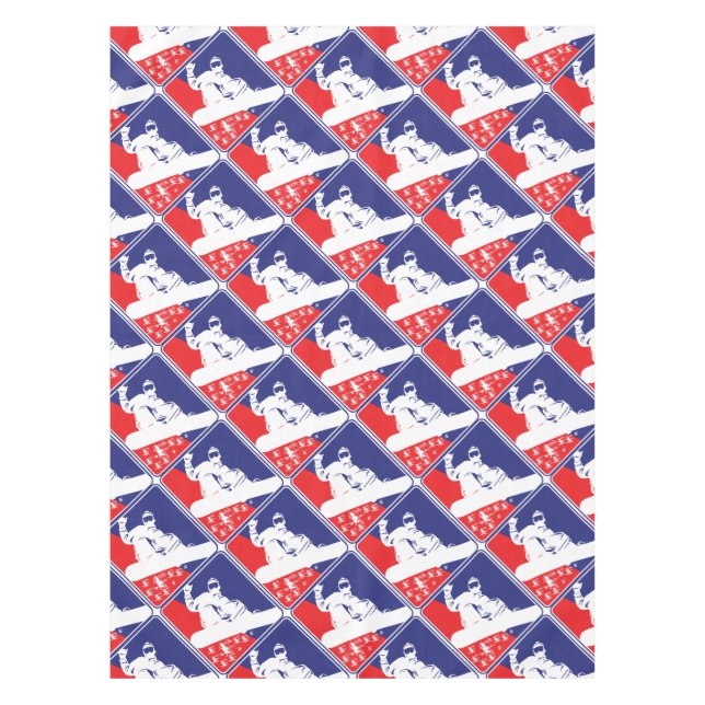 Nappe Rouge-Blanc-et-Bleu-Neige-Boa (Devant)