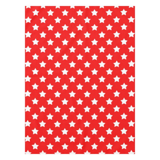 Nappe Rouge Blanc étoiles Motif décoratif (Devant)