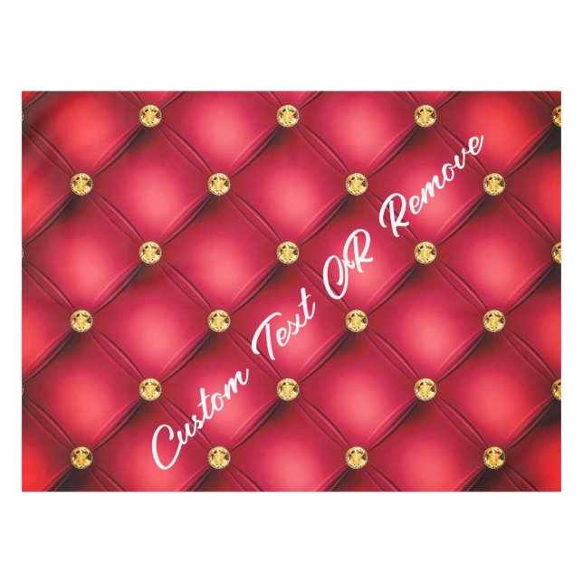 Nappe Rouge Diamant Tuflot et texte personnalisé (Devant (Horizontal))