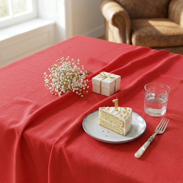 Nappe rouge en coton pour la fête de fin d'études (Créateur téléchargé)