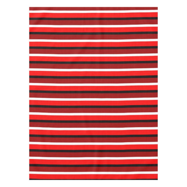 Nappe Rouge Et Maroon Rouge Stripes Motif Design (Devant)