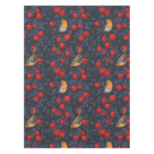 Nappe Rouge-gorges dans le pommier/bleu et rouge