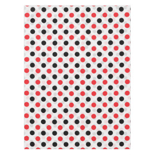 Nappe Rouge noir Pois Textile Motif Design