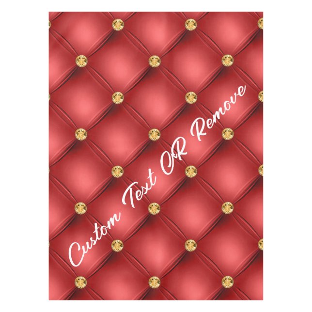 Nappe Rouge Or Texte Personnalisé (Devant)