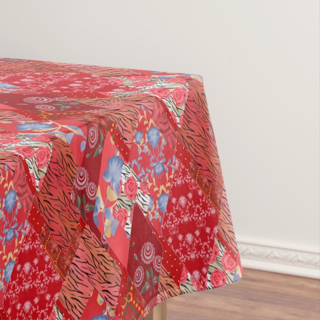 Nappe Rouge, rustique, patchwork (In Situ)