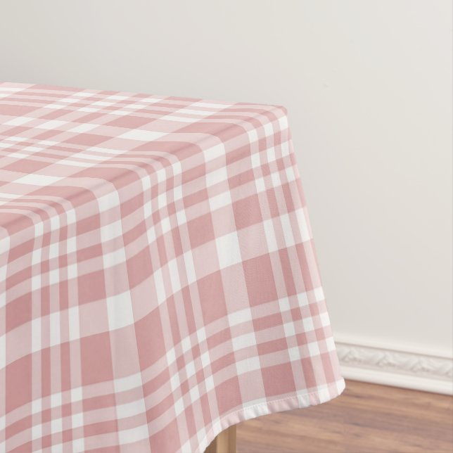 Nappe Rouge saumon rayé classique et blanc    (In Situ)