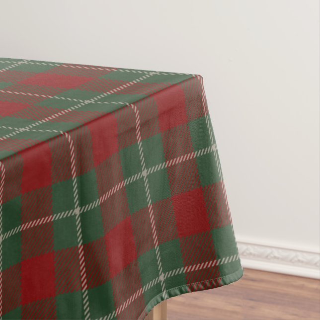 Nappe Rouge vert et beige Tartan Plaid Motif (In Situ)