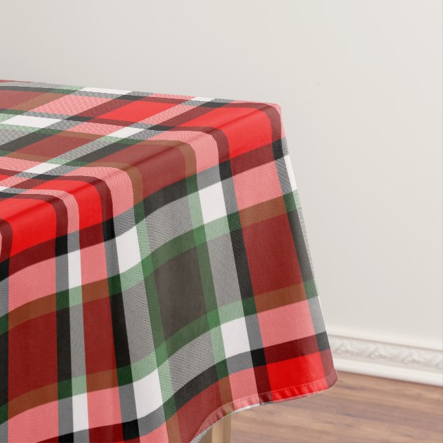 Nappe Rouge, Vert, Noir, Blanc Tartan Plaid Motif (In Situ)