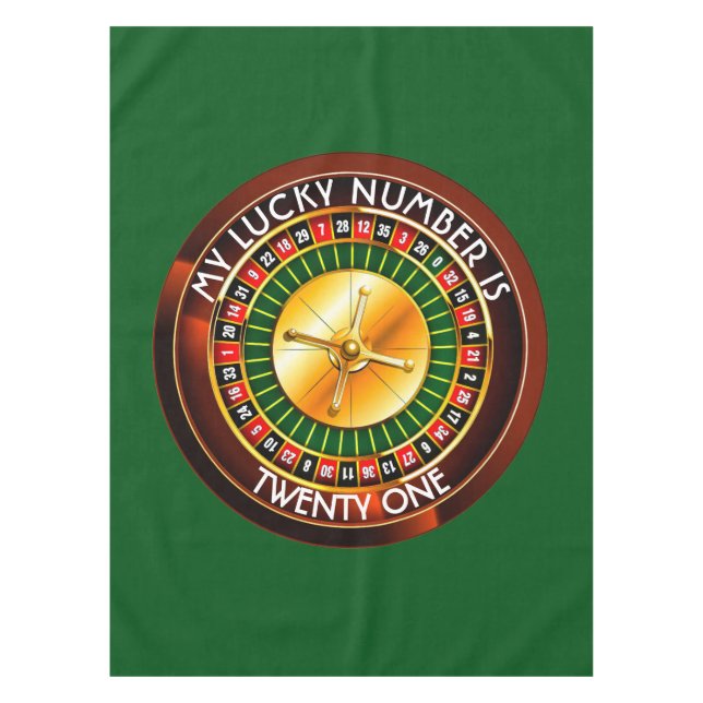 Nappe Roulette De Casino Avec Votre Numéro Chanceux (Devant)