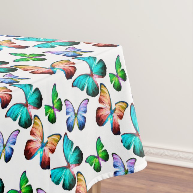 Nappe royaume de Morpho Blue Exotic Butterflies Motif (In Situ)
