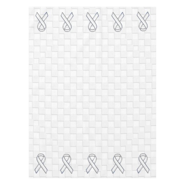 Nappe Ruban Blanc Awareness Checkers Style (Devant)