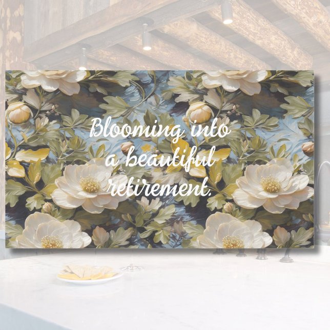 Nappe Rustic Blooms des cadeaux de retraite personnalisé (Rustic Blooms Custom Retirement Gifts for Her)