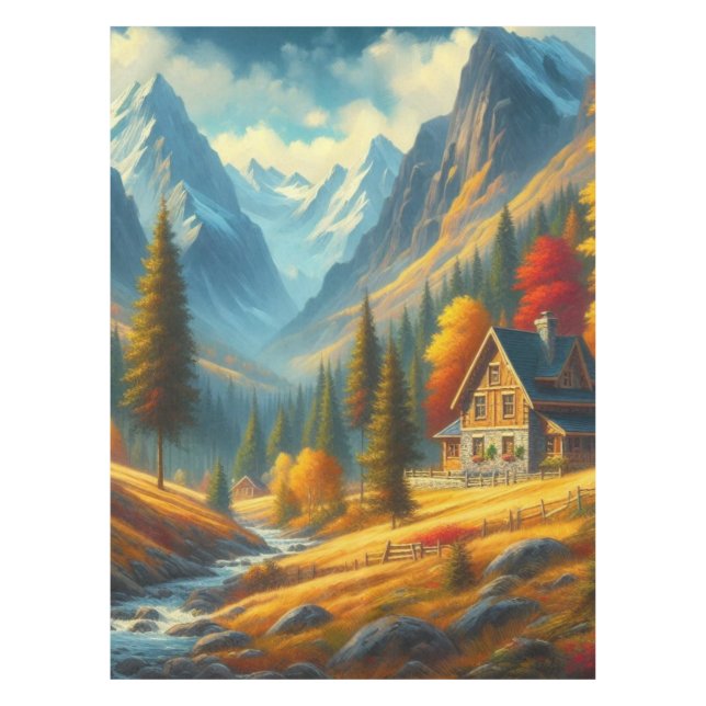 Nappe Rustique, Gîte de montagne d'automne & rivière (Devant)