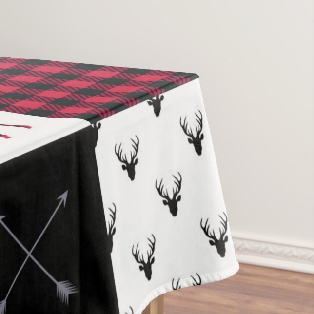 Nappe Rustique Noël rouge blanc à carreaux plaid patchwo (In Situ)