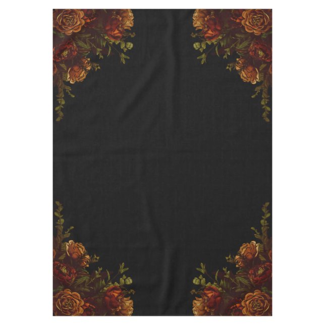 Nappe Rustique Orange Noir Élégant Mariage Invitation (Devant)
