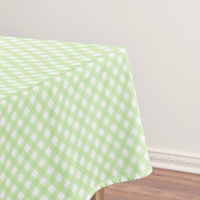 Nappe Rustique, Pastel Green En vichy Motif (In Situ)