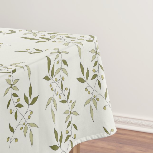 Nappe Sage Green Watercolor French Country Olive Pattern (In Situ)