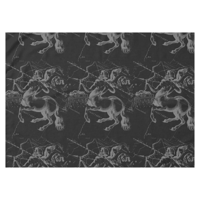 Nappe Sagittarius Constellation Hevelius 1690 sur noir (Devant (Horizontal))