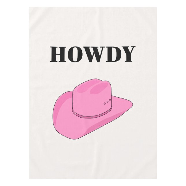 Nappe Salut Chapeau de Cowboy Rose (Devant)