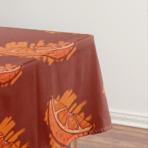 Nappe Sang Motif de fruits orange