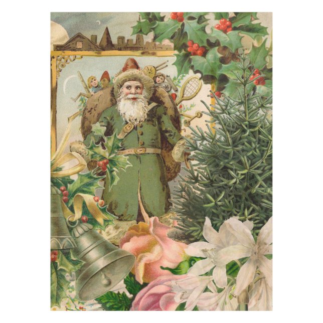 Nappe Santa Claus Noël Antiquité Belle Art (Devant)