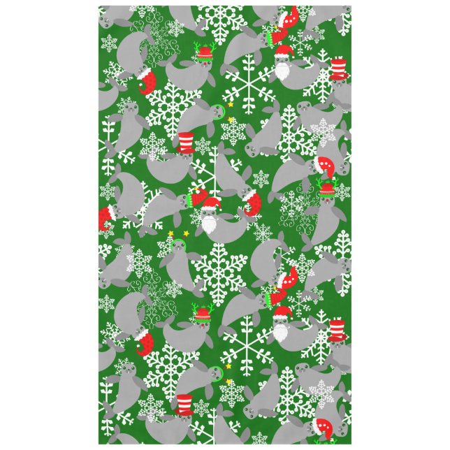 Nappe santa claus noël manat vert (Devant)