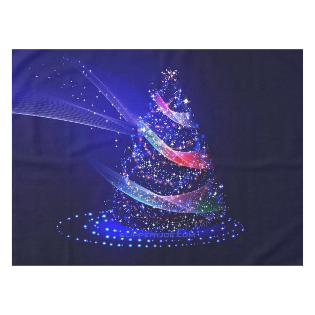Nappe Sapin de Noël SlipperyJoe numérique rouge transluc (Devant (Horizontal))