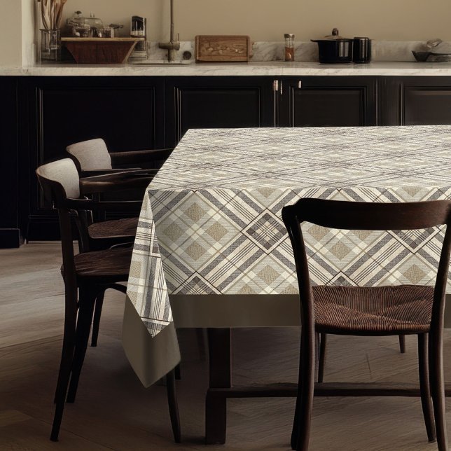 Nappe Scandi Inspiré Conception géométrique subtil (Scandi-Inspired Tablecloth Subtle Geometric Design)