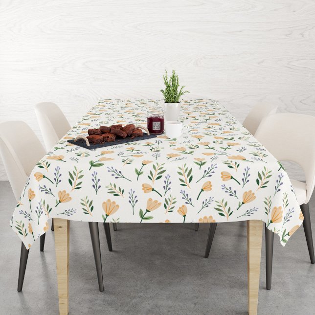Nappe Scandinavian Yellow Floral Tablecloth (Créateur téléchargé)