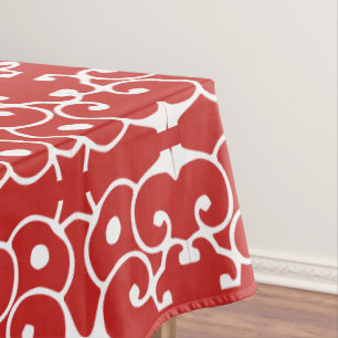 Nappe Schroll rouge et blanc (Customiser la couleur)