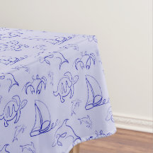 Sea animals and sailboat one line drawing pattern