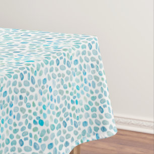 Nappe Seaglass Motif Turquoise Pebble Texture côtière