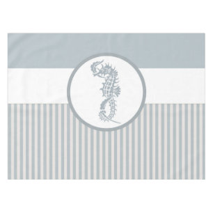 Nappe Seahorse Bleu Classique Nautique Élégant