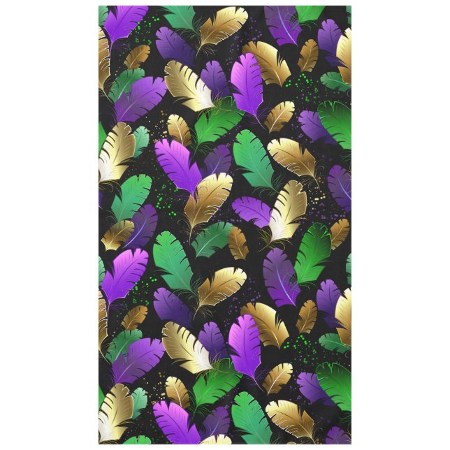 Nappe Seamless Pattern with Mardi Gras feathers (Devant)