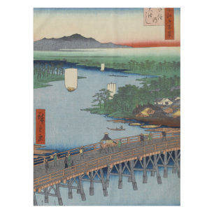 Nappe Senju Grand pont sur la rivière Sumida Japon Ukiyo