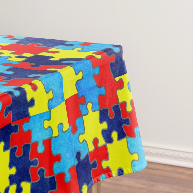 Nappe Sensibilisation sur l'autisme-Puzzle par Shirley T (In Situ)