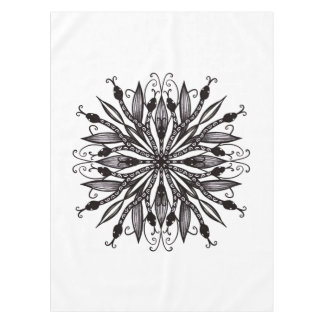 Nappe Serpents cool Noir Et Blanc Botanique Gothique