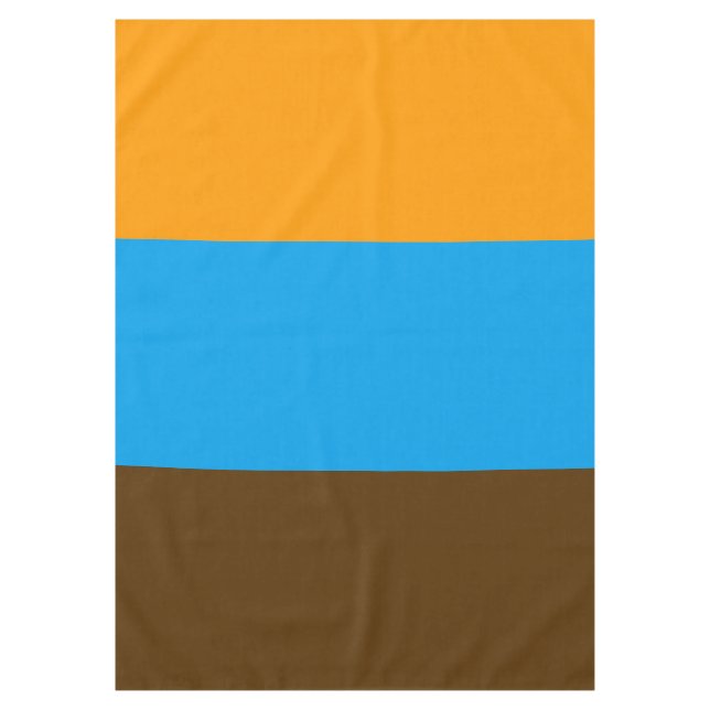 Nappe SEULEMENT COULEUR motif orange brun + votre backgr (Devant)