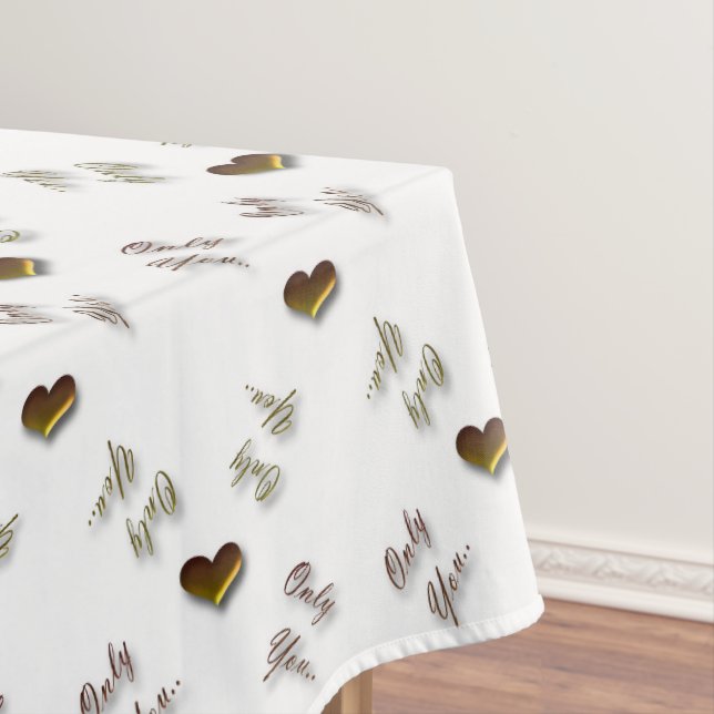Nappe Seulement vous. motif d'amour de valentines avec (In Situ)