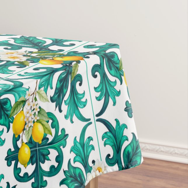 Nappe sicilien, été, citron, mosaïque, vert, (In Situ)