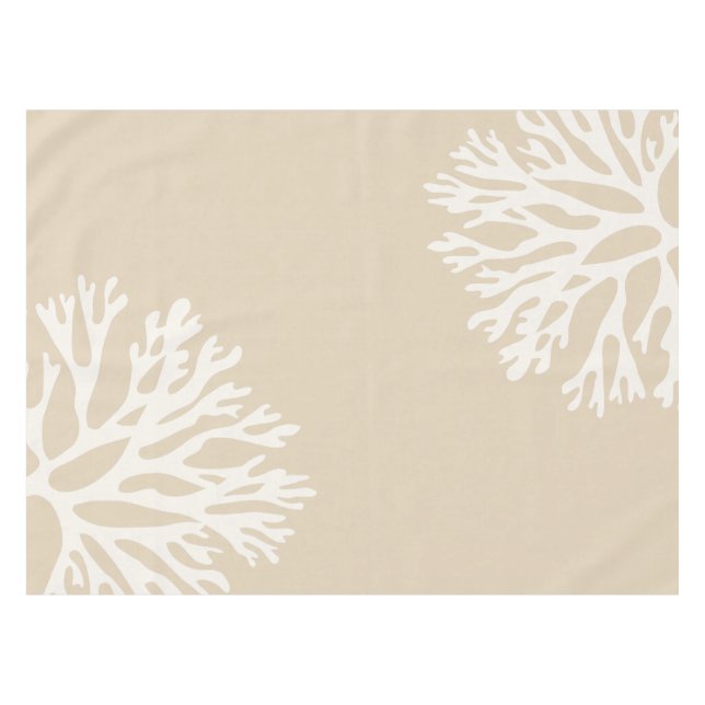 Nappe Silhouettes de corail de mer (Sandy Tan) (Devant (Horizontal))