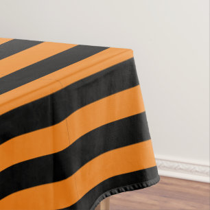 Nappe Simple classique orange et noir rayé
